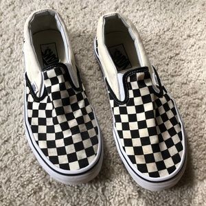 slip on checkered vans